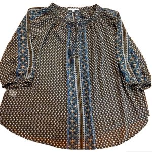 DANIEL RAINN LONG SLEEVE SHEER BLOUSE WOMEN'S SIZE 3X